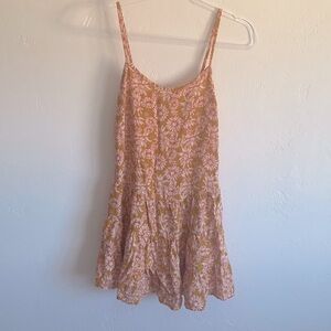 Wild fable floral mini dress summer dress mustard yellow nwot small